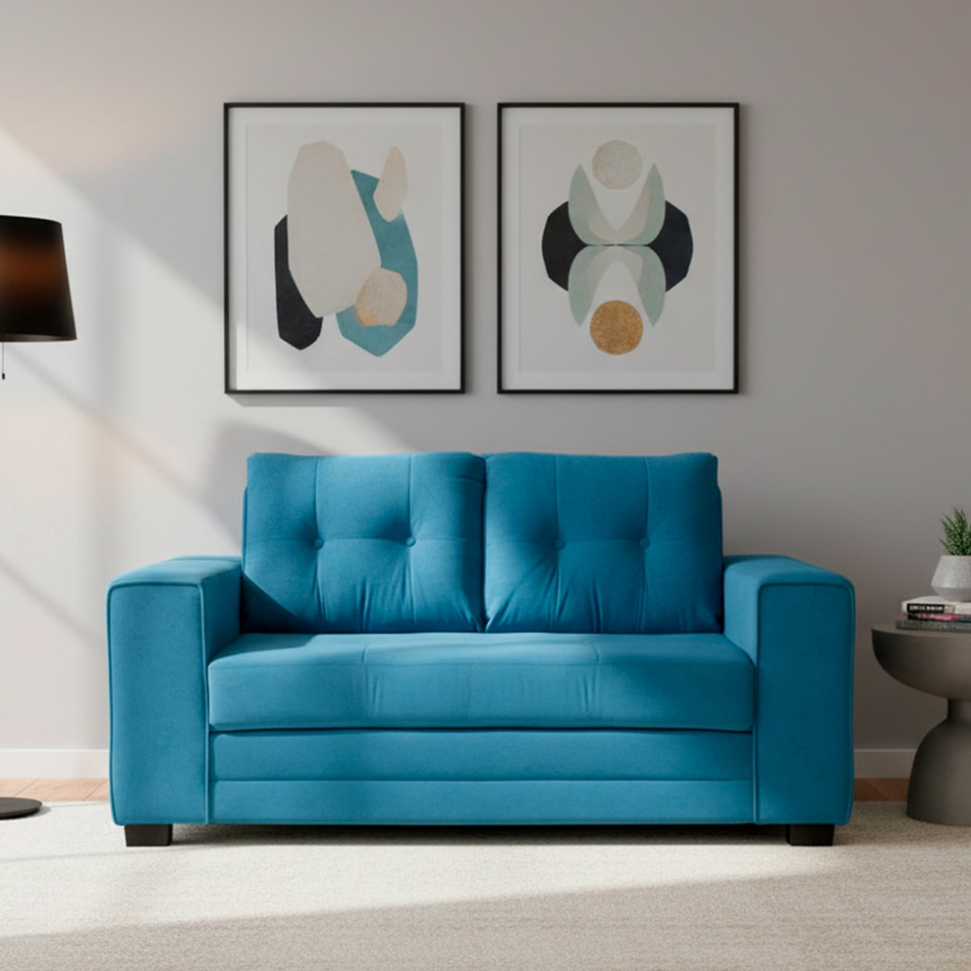 Living Factory - Sofa Roma 2c Res Felp Azul Piedra
