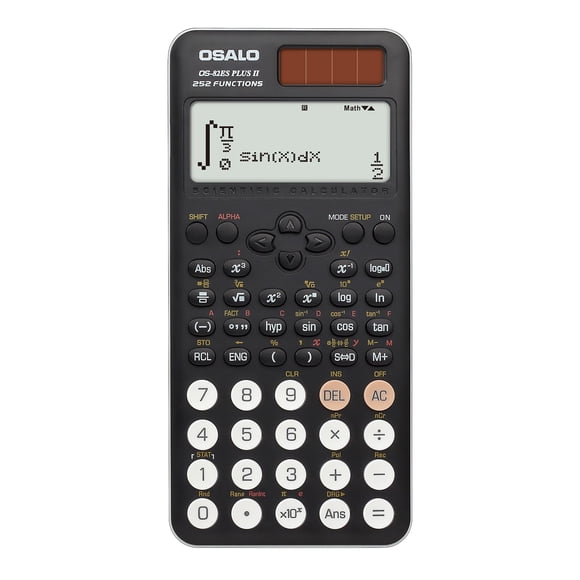 Calculadora científica OSALO OS-82ES-2 de 252 funciones con energía solar