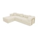thumbnail image 2 of 108'' Modular Sectional Sofa with L-Shape Chaise, Boneless Cloud Couch with Deep Seat, Sponge Compression Sofas No Assembly Required, Modern Sofa Fold-Out Sofa Bed,With Removable Backrest, 2 of 3