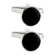 thumbnail image 1 of 2x Gemelos Negros Para Hombre Gemelos Para Camisa De Vestir Ceremonia Formal Graduación, 1 of 3