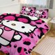 thumbnail image 2 of KuromiHello Kitty Duvet Cover Set 3 Piece Bedding Set Double Sided Printing Decorative Comforter Cover Set, 2 of 5