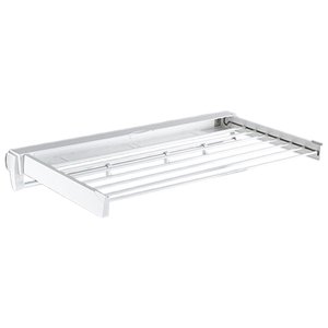 Magideal - Estante De Secado De Ropa Montado En La Pared, Tendedero Retráctil, Ahorrador De Espacio De Lavandería, Estante De Secado De Toallas Para Uso En Inter Blanco