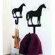 thumbnail image 2 of Gancho de pared Village Wrought Iron con silueta de caballo en hierro forjado negro, 2 of 2