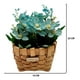thumbnail image 3 of Planta Artificial Macetero Estilo Mimbre Flores Celestes, 3 of 4