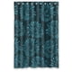 thumbnail image 1 of Cortina de ducha con diseño floral abstracto y divertido, ideal para el baño, con ganchos, tamaño 36 x 72 pulgadas., 1 of 3