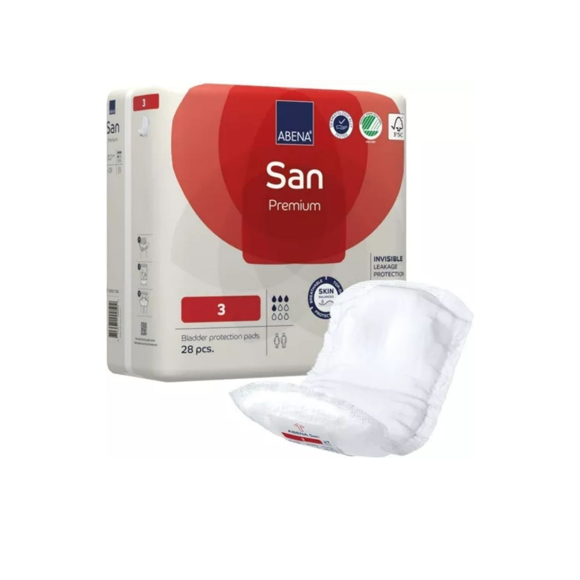 Abena - Apósito Anatómico San 3 Premium, 28 Unidades