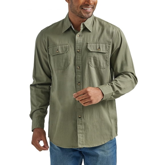 Camisa Wrangler Authentics de manga larga tejida clásica 3XL