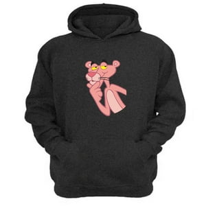 Genérico - Polerón Canguro La Pantera Rosa Gris Oscuro Talla Xs Unisex