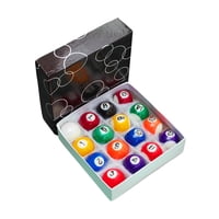 Magideal - Juego De 16 Bolas Pequeñas Para Piscina, Juego De Mini Bolas De Mesa De Billar, Juguete Para Regalo Para Niños, Juego De Mesa Interior, Juego Completo 25Mm