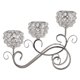 thumbnail image 4 of Portavelas Candelabro De 3 Brazos Candelabro Centro De Mesa De Boda Plata, 4 of 5