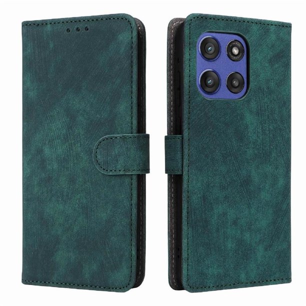 Funda Billetera para Motorola Moto Edge 60 Stylus con Soporte - Cartera de Cuero con Ranuras Verde