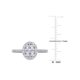 thumbnail image 5 of Anillo de compromiso Gem And Harmony 1,42 ct Moissanite de plata, 5 of 6