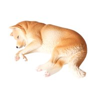 Magideal - Escultura De Perro Realista, Juguete De Animales Realista, Figura De Acción Coleccionable, Mini Escultura De Perro, Modelo De Perro Mascota Para Niños Amarillo