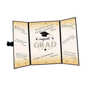 Bothyi - Libro De Visitas De Graduación Papel Grueso Fácil De Escribir En Decoración De Postales Negro