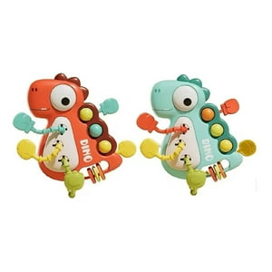 Set 2 Mordedor Forma Dinosaurio Denticion Sensorial Bebe Lau