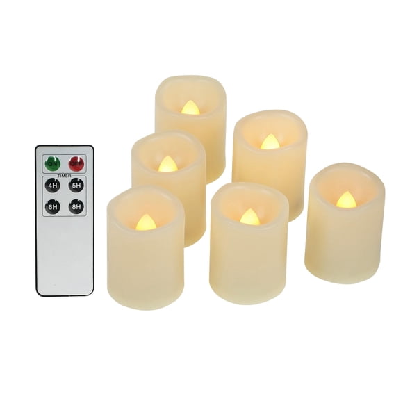 Velas LED Votivas CANDLE CHOICE 6 piezas con control remoto y temporizador