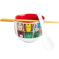 Juego De Cuencos Para Ramen Get Trend Marvel Ceramic De 600 Ml Con Palillos