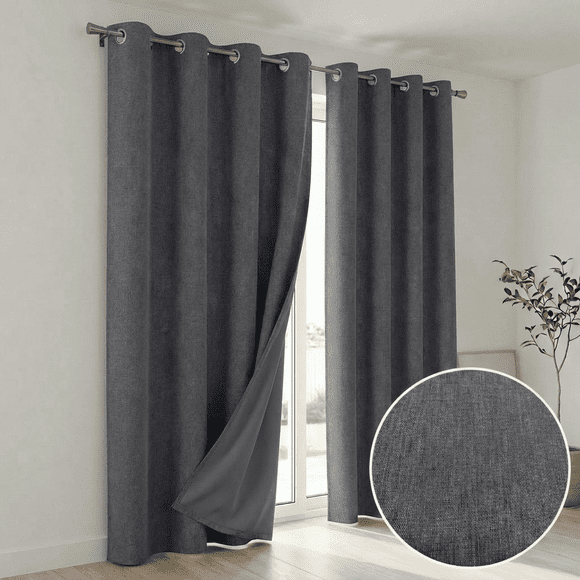 Cortina 90% Blackout 2 Paños 220x140 Home Strike - Gris Oscuro