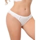 thumbnail image 1 of INSPIRE CHIC Ropa interior de bikini de encaje de mujer de tiro bajo, transpirables, sin costuras, satén, talla extra grande, blanco, 1 of 4