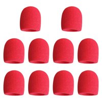 Magideal - Cubierta De Micrófono De 10 Piezas Cubierta De Micrófono De Espuma De Protección De Reemplazo Espesado Resistente Para El Parabrisas Para Discursos , Rojo