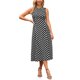 thumbnail image 1 of Vestido de Mujer INSPIRE CHIC Lunares Sin Mangas Línea A Negro S, 1 of 6
