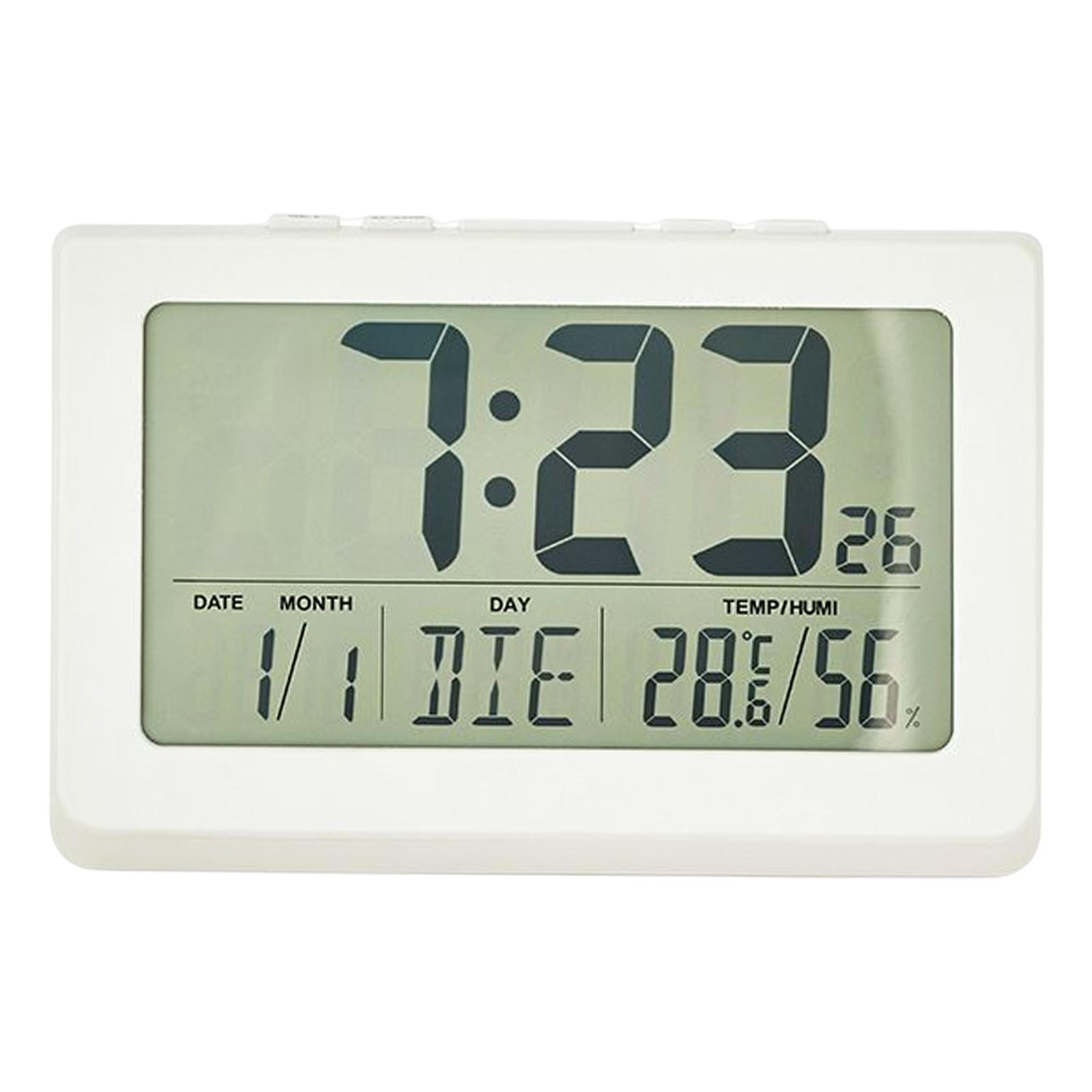 Bothyi - Reloj Digital Hora Semana Fecha Moda Para Decoración De Sala De Estar Blanco