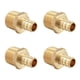thumbnail image 1 of Adaptador Pex Barb Crimp de 1/2 pulgada x 1/2 pulgada macho NPT de latón, 4 unidades, 1 of 7