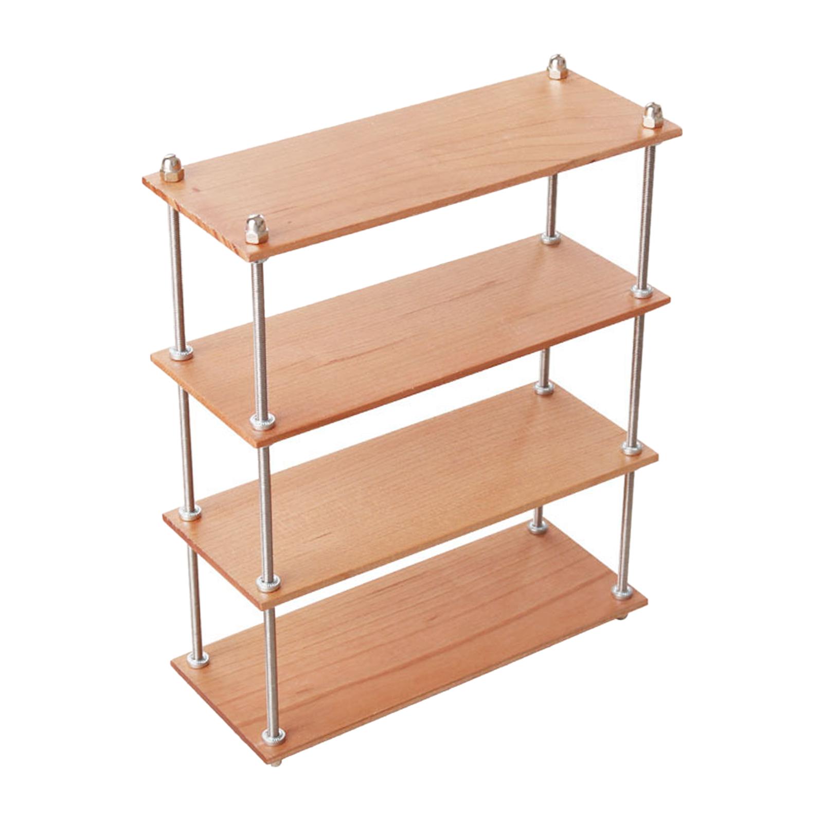 Magideal - Estante De Almacenamiento 1:6, Marco De Metal Decorativo, Muebles En Miniatura Duraderos, Accesorios De Diseño De Escena De Simulación, Estante De , 4 Niveles De Largo