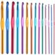 thumbnail image 1 of 14 piezas de ganchos de crochet de aluminio multicolor, agujas de tejer, hilo para manualidades, 2-10 mm, 1 of 7