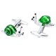 thumbnail image 4 of Delicado Green Brass Snail Design Gemelos 3D Animal Guff Links Joyería, 4 of 5