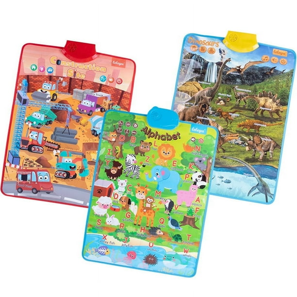 Funny Dinosaur Themed Early Education Supplies, Electronic Interactive Wall Charts, Pre-school Early Education Toys, And Talking Poster Toys. Birthday Gifts For Boys And Girls Aged 3-6