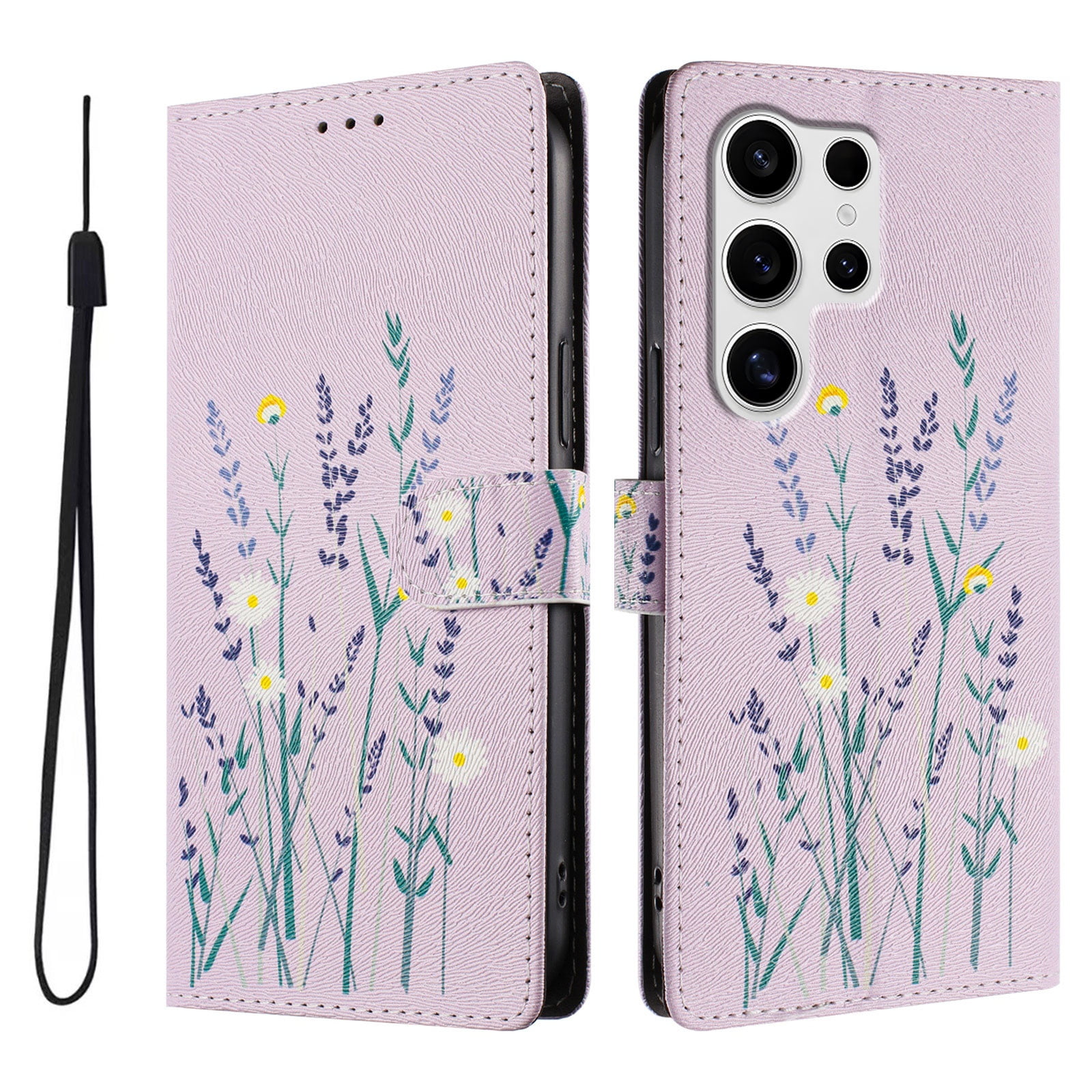 Foxdock Funda Tipo Cartera Para Samsung Galaxy S22 Ultra Con Soporte Y Correa – Diseño De Patrones Lindos