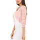 thumbnail image 4 of INSPIRE CHIC Chaquetas de Mujer de Encaje Floral Cárdigan Mangas 3/4 Cubierta Transparente Parte Superior Rosa Grisáceo Claro S, 4 of 6