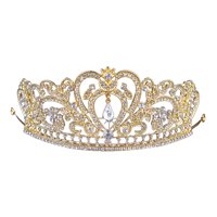 Magideal - Tiara Crown Headpieces, Para Mujeres Y Niñas, Traje Enjoyado, Tiaras Princess Crown, Para Accesorios Nupciales Para El Cabello Tiara De Boda Para Estilo F