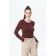 thumbnail image 1 of Polera Mujer Rib Chocolate, 1 of 4