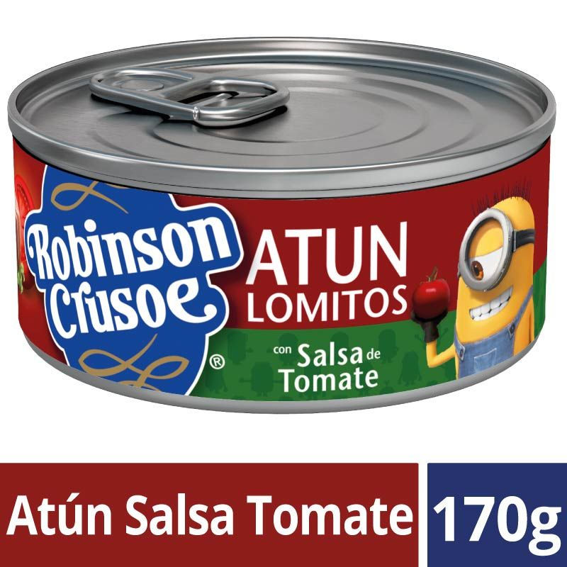 Atún Lomito Salsa De Tomate Lata Drenado 104 g - Neto 170 g Robinson Crusoe