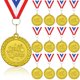 thumbnail image 1 of Medals Donrime Well Done, paquete de 12 unidades, metal dorado con cinta, 1 of 7