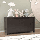 thumbnail image 2 of Kids Wooden Toy Box Storage with Safety Hinged Lid for Ages 2+ (Coffee), 2 of 3