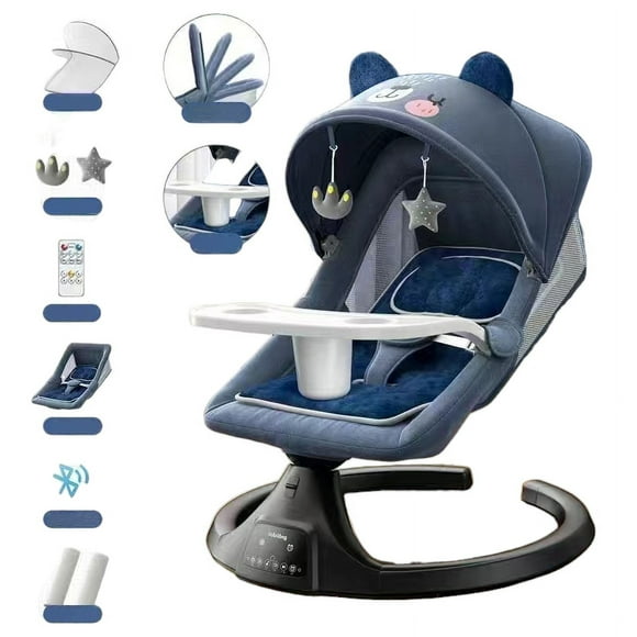 Silla Nido Bebé Mecedora Eléctrica Reclinable LuBabycas Osito