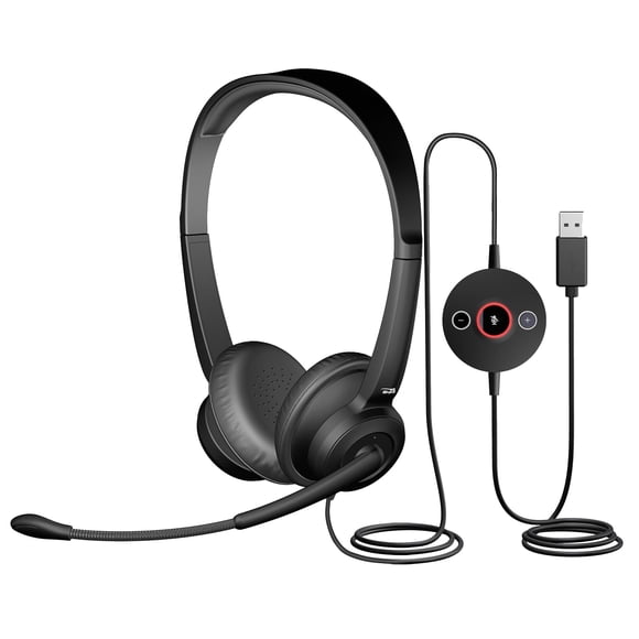 Auriculares estéreo USB Cyber Acoustics AC-204ENC con ENC