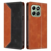 Funda Foxdock Para Honor X6B De Cuero Premium Bicolor Con Ranuras Rfid, Carcasa Tipo Billetera Antigolpes Y Soporte Plegable