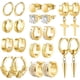 thumbnail image 1 of 11 Pairs of Stylish Stainless Steel Hoop Earrings - Perfect for Parties & Birthdays!, 1 of 5