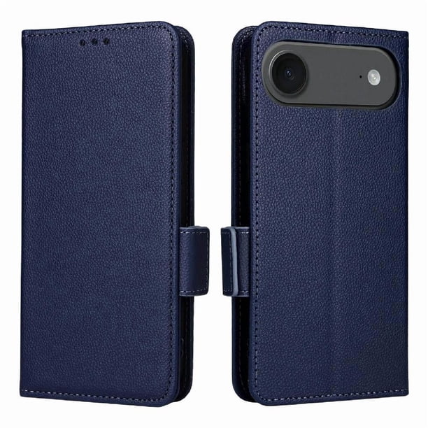 Funda Cartera para iPhone Air Tapa Flip con Ranuras y Soporte Azul
