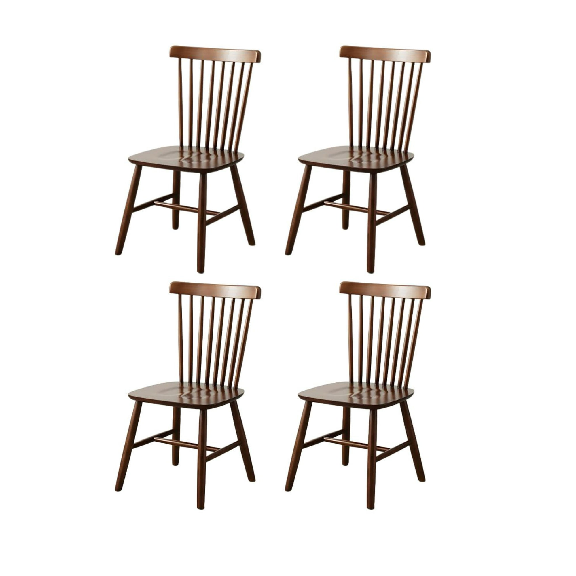 Habita2 Chile - Pack 4 Sillas Windsor Madera Maciza De Alta Calidad Estructura Fuerte Barnizado Semi Matte - Walnut