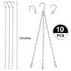 thumbnail image 3 of 10 cadenas para cestas colgantes, cadena de repuesto de metal resistente de 25 cm, cadenas plateadas para colgar macetas, colgadores para plantas de jardín con ganchos y clips para cestas colgantes, c, 3 of 7