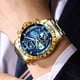 thumbnail image 3 of Explojoy Reloj de Pulsera de Negocios para Hombre de Acero Inoxidable con Esfera de Cielo Estrellado, Movimiento de Cuarzo, Calendario Luminoso, 30 M, Resistente Al Agua, 3 of 10