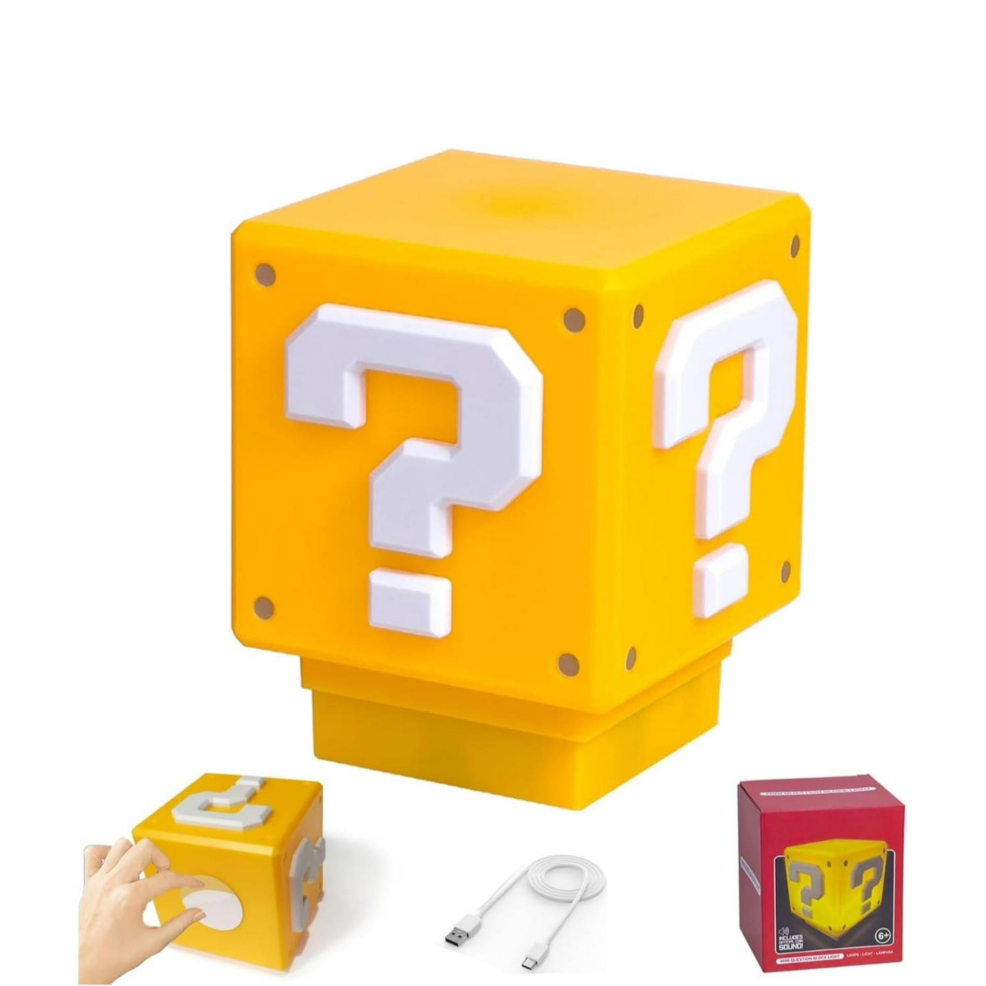 Genérico - Lampara Mario Bross Con Sonido Recargable Usb Amarillo