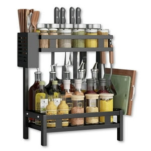 Line - Estante Para Especias Organizador De Cocina Especiero 2 Niveles Multifuncional