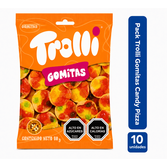 Pack 10 Gomitas Candy Pizza 80g