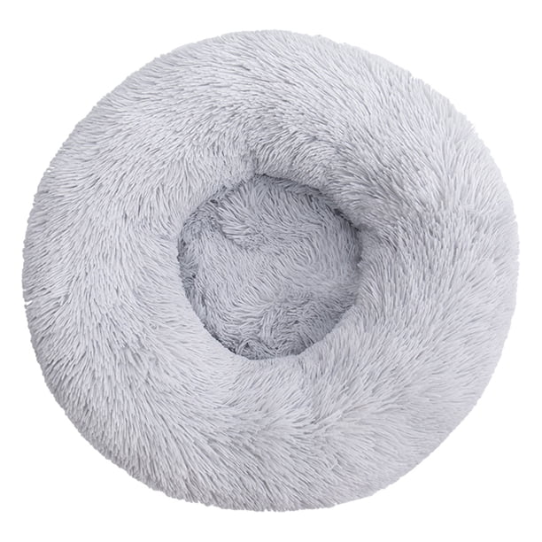 Cama de peluche para mascotas, cama redonda con forma de donut para perros pequeños, suave y relajante para perros y gatos, cómoda cama para gatos, diámetro exterior de 40 cm